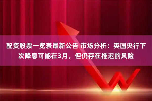 配资股票一览表最新公告 市场分析：英国央行下次降息可能在3月，但仍存在推迟的风险